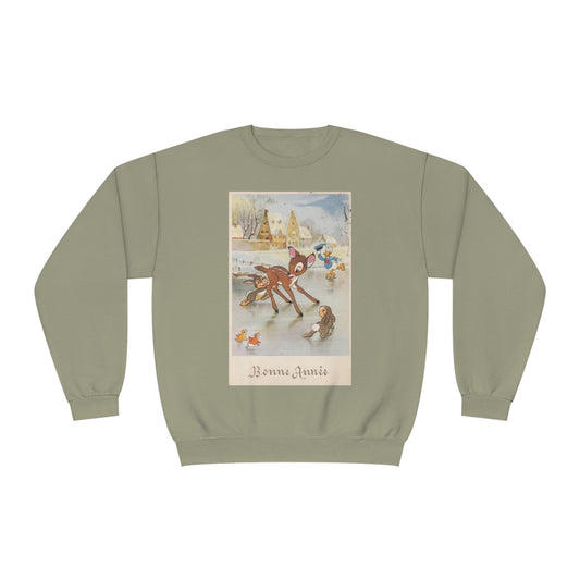 Bambi's New Year Nostalgia: Bonne Année Sweatshirt