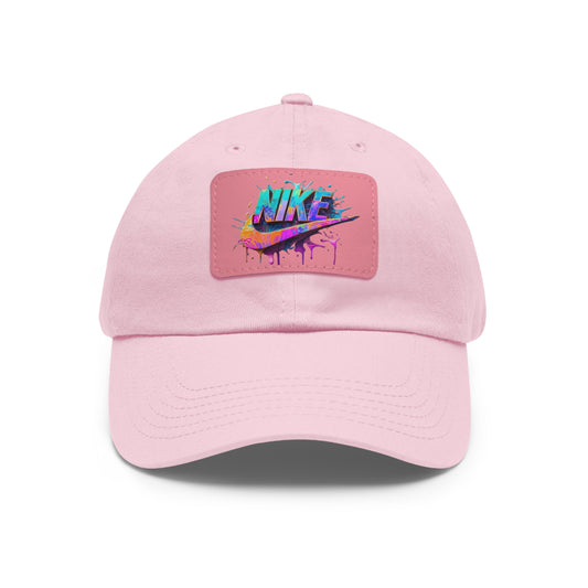 Dad Hat with Leather Patch (Rectangle)