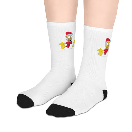 Simpsons Season's Greetings Socks