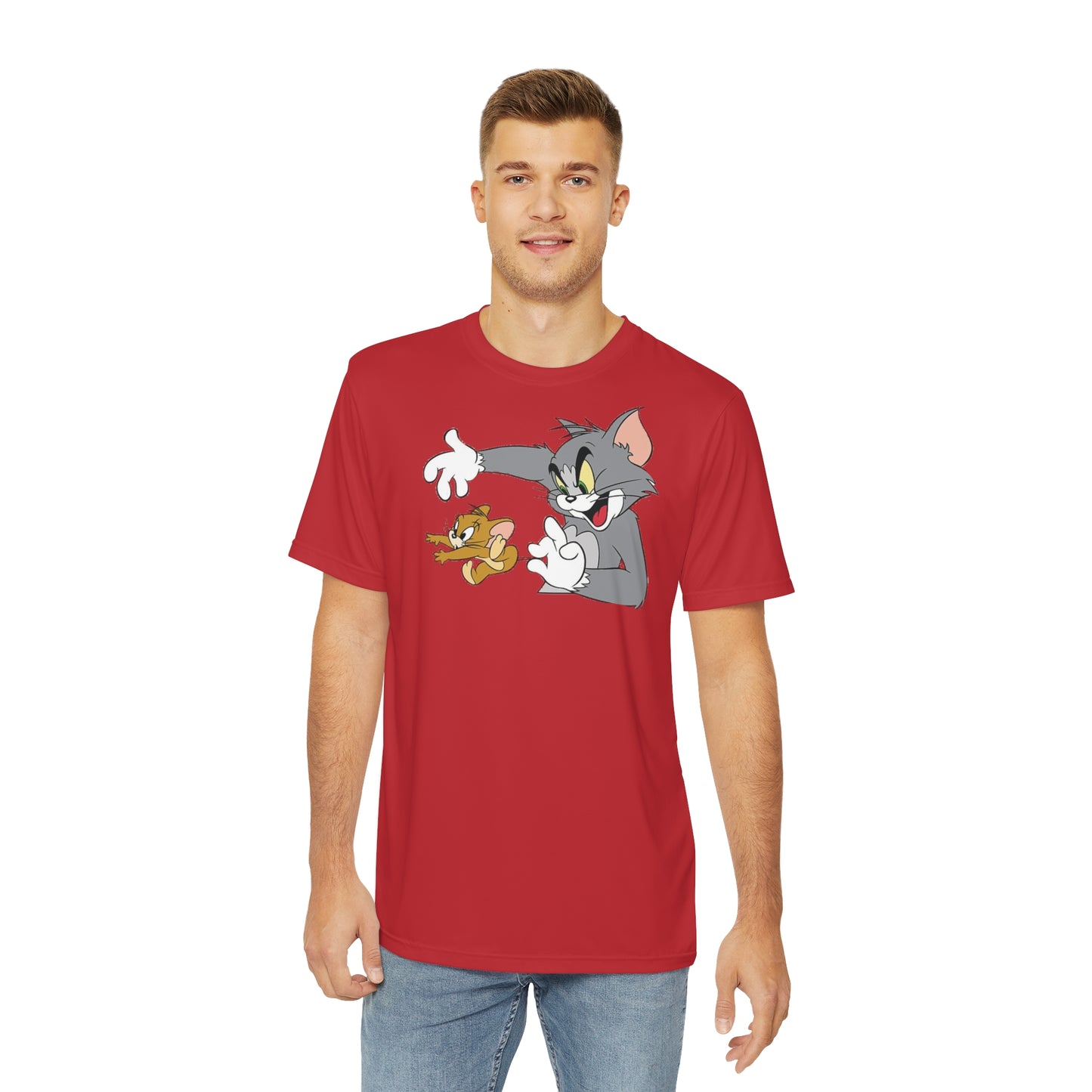 Tom And Jerry Men's T-Shirt Red