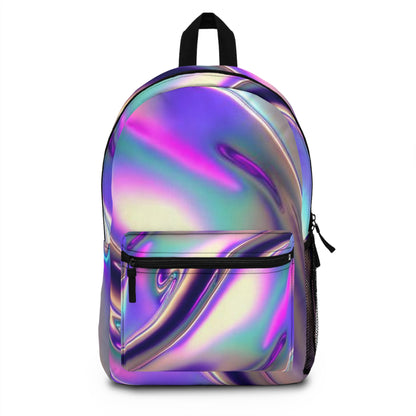 Liquid metallic rainbow Backpack