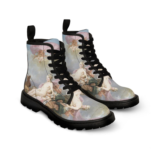 Women's Boots with a Painting "The Triumph of Amphitrite"