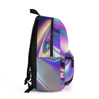 Liquid metallic rainbow Backpack