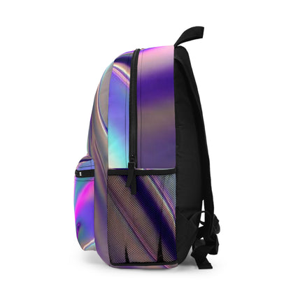 Liquid metallic rainbow Backpack