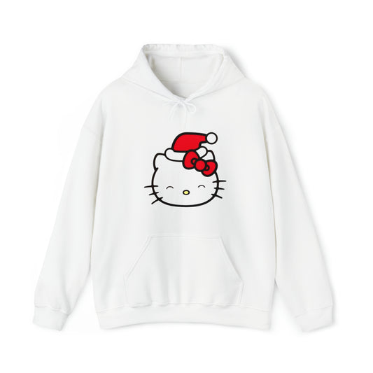 Hello Kitty in Santa's Hat: Unisex Winter Magic Hoodie