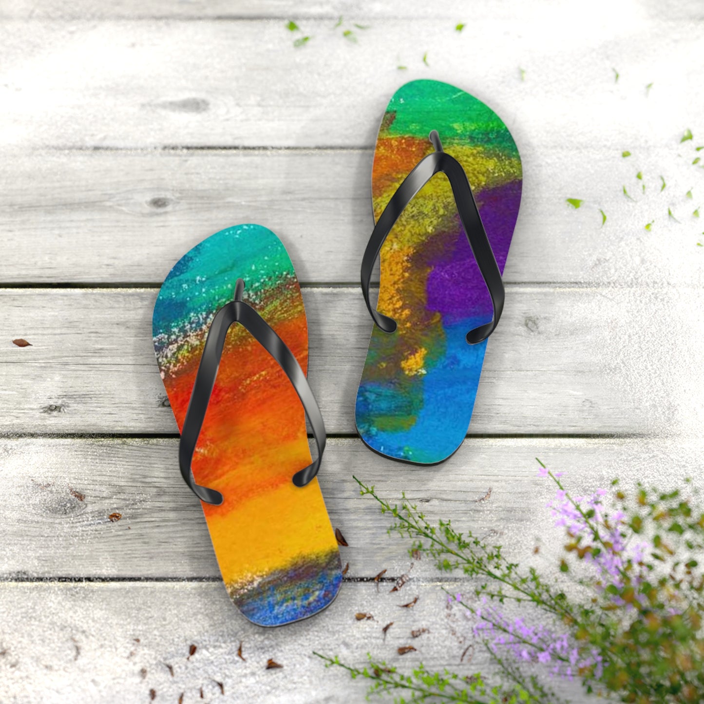 Colourful Flip Flops